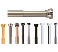 Spirella, Barra de barra para cortina de ducha o bañera extensible sin taladro, modelo Kreta, resistente a los arañazos, fijación telescópica extensible a voluntad, 75-125 cm, gris