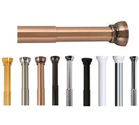 Spirella, Barra para Cortina de Ducha o Bañera Extensible sin Taladrar en Aluminio, Modelo Kreta, Resistente a Rayones, Fijación Telescópica Extensible a voluntad, 75-125 cm, Marrón