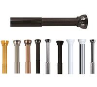 Spirella, Barra de barra para cortina de ducha o bañera extensible sin taladrar, modelo KRETA, resistente a los arañazos, Fijación telescópica extensible a voluntad, 125-220 cm, Negro Titán