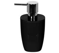 Spirella Black Seifenspender 1018245 Pure dispensador de jabón baño Accesorios, poliestireno, Negro, 15 x 7.5 x 7.5 cm