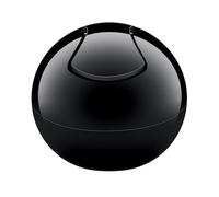 Spirella Bote de Basura para baño Contenedor de cosméticos de 1 litro Acabado Brillante o Mate Tapa abatible Caja de Basura Bote de Basura de Mesa Negro Unicolor