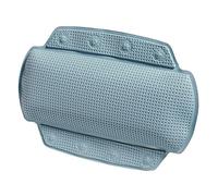 Spirella - Cojín de baño Alaska de PVC - Reposacabezas ergonómico con ventosas para un Soporte óptimo - Cojín de baño cómodo e Impermeable - Gris - 32 x 23 cm