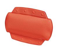 Spirella - Cojín de baño Alaska de PVC - Reposacabezas ergonómico con ventosas para un Soporte óptimo - Cojín de baño cómodo e Impermeable - Rojo - 32 x 23 cm