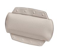 Spirella - Cojín de baño Alaska de PVC - Reposacabezas ergonómico con ventosas para un Soporte óptimo - Cojín de baño cómodo e Impermeable - Gris Topo - 32 x 23 cm