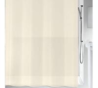 Spirella colección Bio, Cortina de Ducha Textil 180 x 200, 100% Polyester, Arena