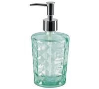 Spirella Ø8,5x18,5 cm (0,4 litros), Verde colección Carla, Dispensador de jabón líquido, Vidrio Reciclado