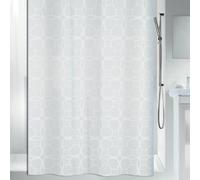 Spirella colección Filigran, Cortina de Ducha Textil 120 x 200, 100% Polyester, Blanco