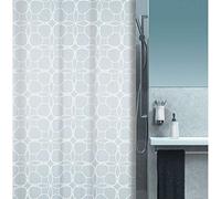 Spirella colección Filigran, Cortina de Ducha Textil 240 x 180, 100% Polyester, Blanco