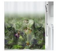 Spirella Jungle, 180 x 200, colección, Cortina de Ducha Textil, 100% Polyester, Verde