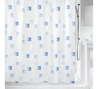 Spirella colección Milano, Cortina de Ducha Textil 120 x 200, 100% Polyester, Azul