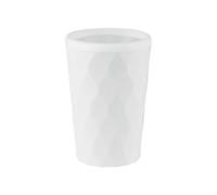 Spirella colección Pool-Vaso de baño, 8x8x12 cm, Polypropileno, Blanco