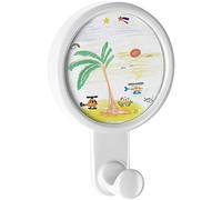 Spirella colección Ron, Gancho Adhesivo 7x10,6, ABS, Blanco