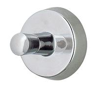 Spirella colección Sidney, Gancho Auxiliar Porta-Toallas 4,5x4,5, Metal Cromado Inoxidable y Porcelana, Blanco