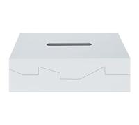 Spirella colección Silhouette, Caja de pañuelos 24,8x12,8x8 cm, ABS, Blanco