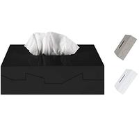 Spirella colección Silhouette, Caja de pañuelos 24,8x12,8x8 cm, ABS, Negro, 24.8X12.8X8 Cm