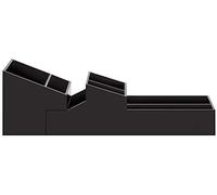 Spirella colección Skyline, Contenedores 30.7 x 10 x 8.5 cm, ABS, Negro