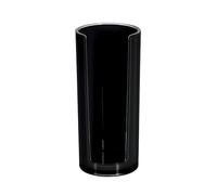 Spirella colección Sydney, Dispensador de Discos de algodón, Acrílico, Negro, 16.5x7x7 cm