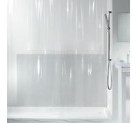 Spirella colección Transparent, Cortina de Ducha Textil 180 x 200, 100% Polyester, Transparente