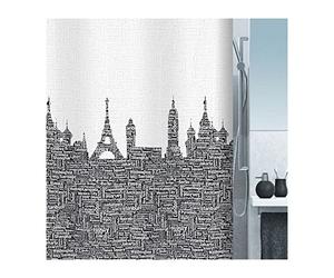 Spirella colección Urban, Cortina de Ducha Textil 120 x 200, 100% Polyester, Negro