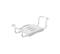 Spirella colección Vivawell, Asiento para baño 36,5 x 19 x 28,5, Acero Revestido, Inoxidable, Blanco, 36.5 X 19 X 28.5