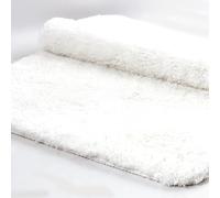 Spirella, Colección White Fino, Alfombrilla de baño, 100% Poliéster y Microfibra, 60 x 90