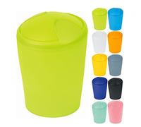 Spirella - Contenedor basculante MOVE - Diseño moderno y compacto - Tapa extraíble y fácil de limpiar - Ideal para baño o cocina - 2L Frosty Kiwi Green