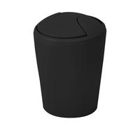 Spirella - Contenedor basculante MOVE - Diseño moderno y compacto - Tapa extraíble y fácil de limpiar - Ideal para baño o cocina - Negro - 2L