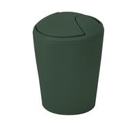 Spirella - Contenedor basculante MOVE - Diseño moderno y compacto - Tapa extraíble y fácil de limpiar - Ideal para baño o cocina - Verde oscuro - 5L