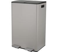 Spirella CUBO BASURA DE 60L PARA RECICLAJE CON PEDAL RETRACTIL MODELO ALIYA EN COLOR TOPO MATE 2 X 30L. CON CAIDA AMORTIGUADA Y 2 CUBOS INTERIORES DE 30L