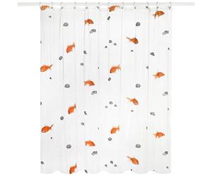 Spirella - Cortina de Baño Goldfish Naranja 180X200