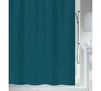Spirella Cortina de Ducha antimoho, antibacteriana, Lavable, Impermeable, poliéster, 240 x 180 cm, Color Azul petróleo