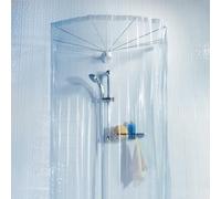 Spirella colección Ombrella, Cabina de Cortina de baño (Cortina y Estructura), 100% PVC, Blanco