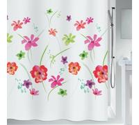 Spirella Cortina de Ducha de poliéster Prado de Flores 240x180 cm Rojo