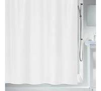 Spirella 180 x 200, Blanco colección Primo, Cortina de Ducha Textil, 100% Polyester