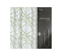 Spirella Cortina de Ducha Elements de poliéster Fores 180x180 cm Verde