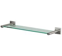 Spirella, cromado mate colección Nyo, Balda 40x14,5x4,5, Vidrio de seguridad, 40X14.5X4.5