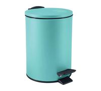 Spirella - Cubo de basura con pedal Adelar 3L - Diseño moderno - 16,8 x 16,8 x 25 cm - Color agua - Tapa antiolores - Ideal para cocina y baño - Material duradero