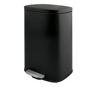 Spirella SP2707 Cubo de Basura de 30 litros Cocina, Cierre Suave, Interior de plástico, con Pedal, Color Negro