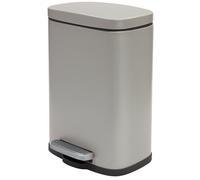 Spirella SP2701 Cubo de Basura de 12 litros Cierre Suave y Pedal de Color Gris Topo, Plástico