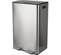 Spirella CUBO BASURA DE 60L PARA RECICLAJE CON PEDAL RETRACTIL MODELO ALIYA EN ACERO SATINADA 2 X 30L. CON CAIDA AMORTIGUADA Y 2 CUBOS INTERIORES DE 30L
