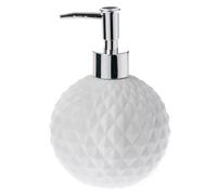 Spirella DISPENSADOR DE JABÓN Alison, Porcelana y plástico, Blanco, 11 x 11 x 17 cm