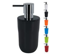 Spirella Dispensador de jabón líquido, Capacidad 7,5 x 7,5 x 16,5 cm, 300 ml, Color Negro