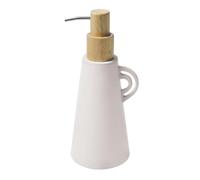SPIRELLA - Dispensador de Jabón Orgánico con Bomba, de Cerámica 450 ml, para un Baño Elegante y Práctico con un Diseño Moderno y Natural, Crudo