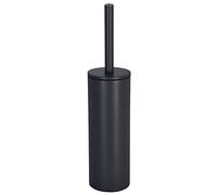 Spirella ESCOBILLA DE BAÑO con Soporte DE Acero Inoxidable Akira Negro Mate | Recipiente interior extraíble, cabezal de cepillo reemplazable, placa base estable, superficie mate, fácil de limpiar