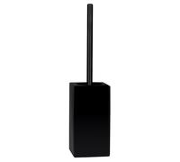 Spirella Quadro - Escobilla de baño (cerámica, 11,5 x 45 cm), Color Negro Mate