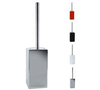 Spirella 45,0 x 11,5 x 11,5 cm, Cromado colección Quadro, Escobilla para el Inodoro, Porcelana