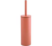 Spirella, Escobillero con Soporte de Acero, Modelo Akira, Cabezal Intercambiable y Bote de Acero Macizo, con Recipiente higiénico, escobillero Cerrado, de pie, Terracota, Rojo