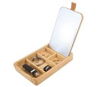 Spirella Espejo Rectangular de bambú y joyero ALAIS