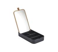 Spirella Espejo y Joyero Bambú y PS Cuadrado ALAIS Negro