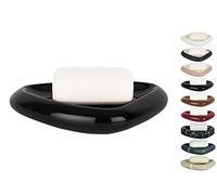 Spirella Jabonera, cerámica, Negro, 15,5 x 11,5 x 3 cm